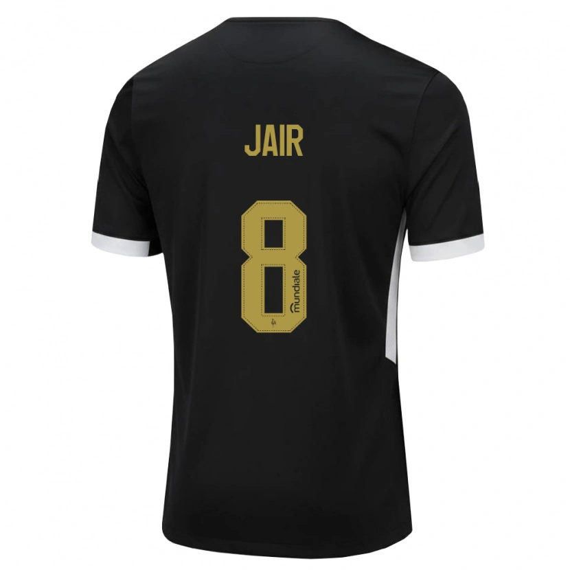 Danxen Bambino Maglia Jair #8 Nero Bianco Giallo Kit Gara Home 2026/27 Maglietta