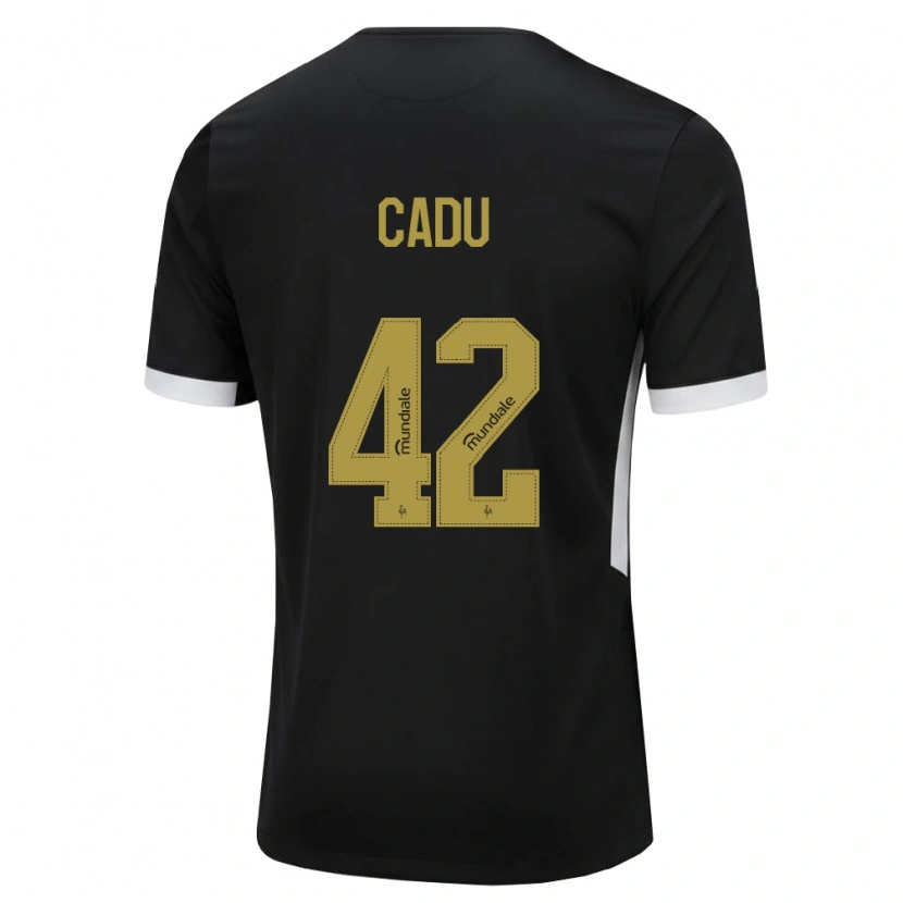 Danxen Bambino Maglia Cadu #42 Nero Bianco Giallo Kit Gara Home 2026/27 Maglietta