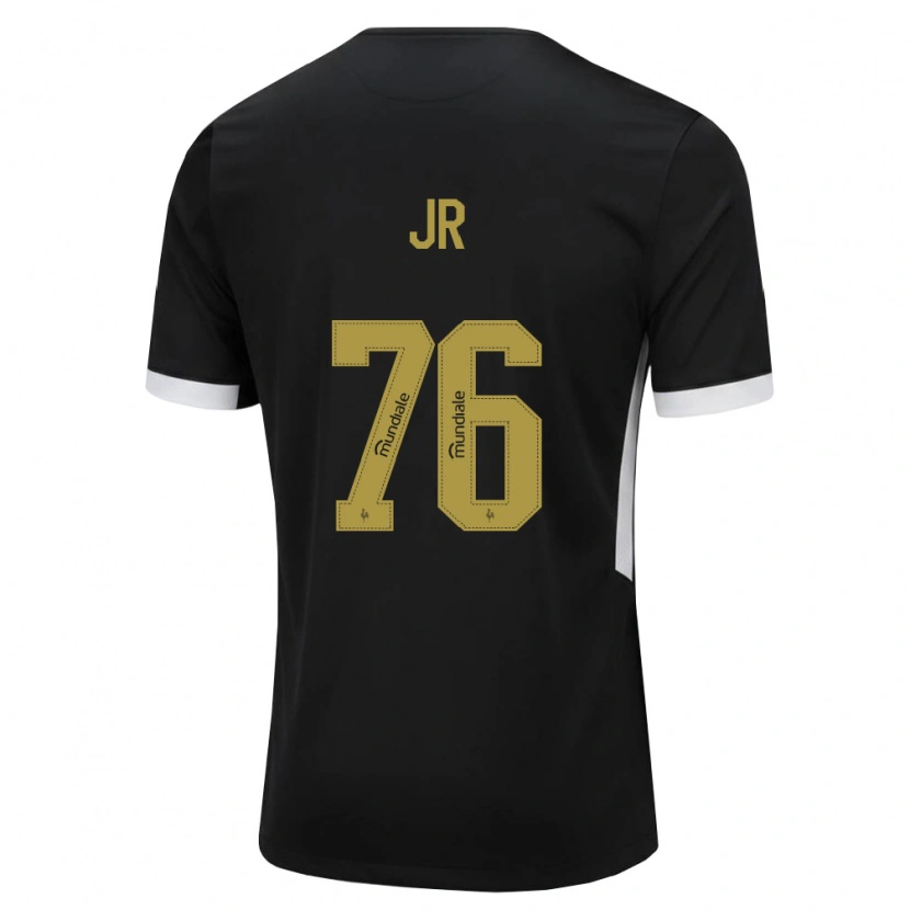 Danxen Bambino Maglia Wanderson Jr #76 Nero Bianco Giallo Kit Gara Home 2026/27 Maglietta