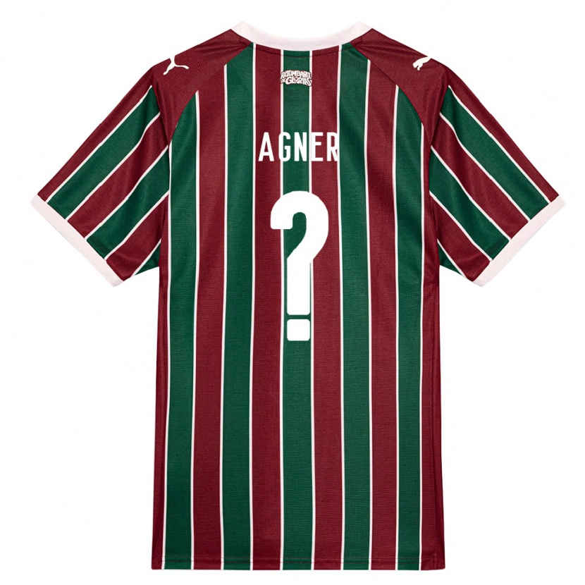 Danxen Bambino Maglia Agner #0 Verde Borgogna Bianco Kit Gara Home 2026/27 Maglietta