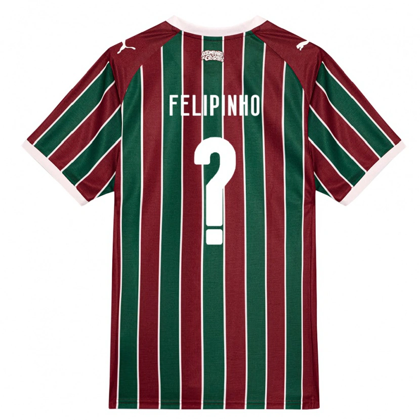 Danxen Bambino Maglia Felipinho #0 Verde Borgogna Bianco Kit Gara Home 2026/27 Maglietta