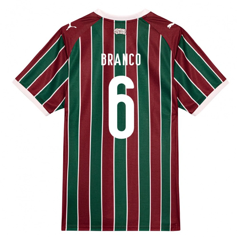 Danxen Bambino Maglia Nath Branco #6 Verde Borgogna Bianco Kit Gara Home 2026/27 Maglietta