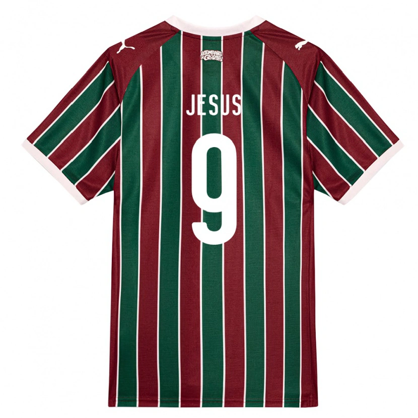 Danxen Bambino Maglia Kauan Jesus #9 Verde Borgogna Bianco Kit Gara Home 2026/27 Maglietta