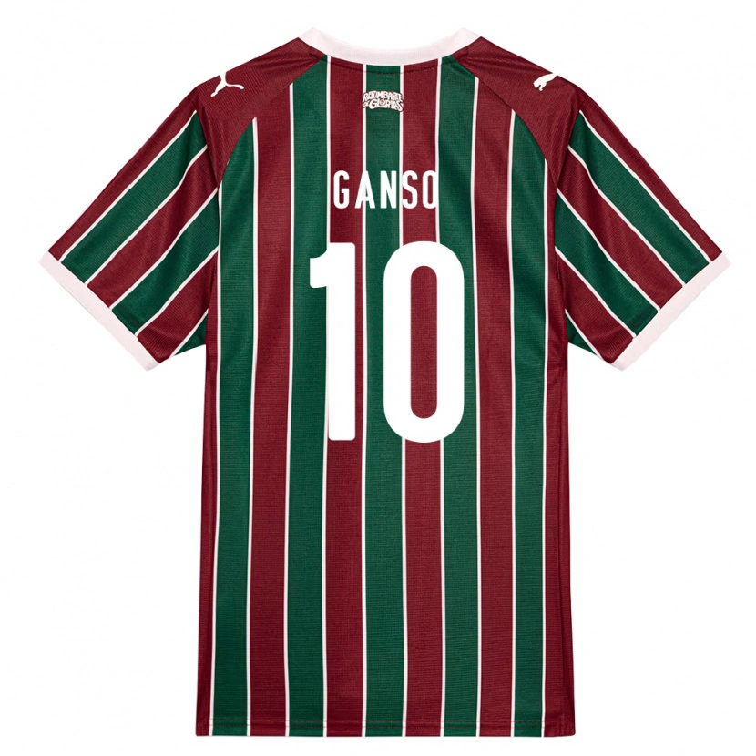 Danxen Bambino Maglia Ganso #10 Verde Borgogna Bianco Kit Gara Home 2026/27 Maglietta
