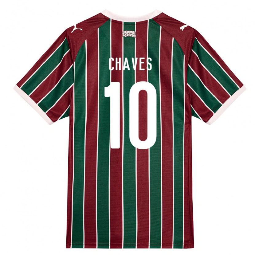 Danxen Bambino Maglia Carol Chaves #10 Verde Borgogna Bianco Kit Gara Home 2026/27 Maglietta