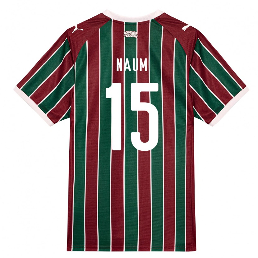 Danxen Bambino Maglia Jonas Naum #15 Verde Borgogna Bianco Kit Gara Home 2026/27 Maglietta