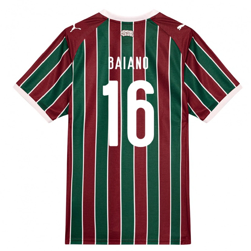 Danxen Bambino Maglia Sérgio Baiano #16 Verde Borgogna Bianco Kit Gara Home 2026/27 Maglietta