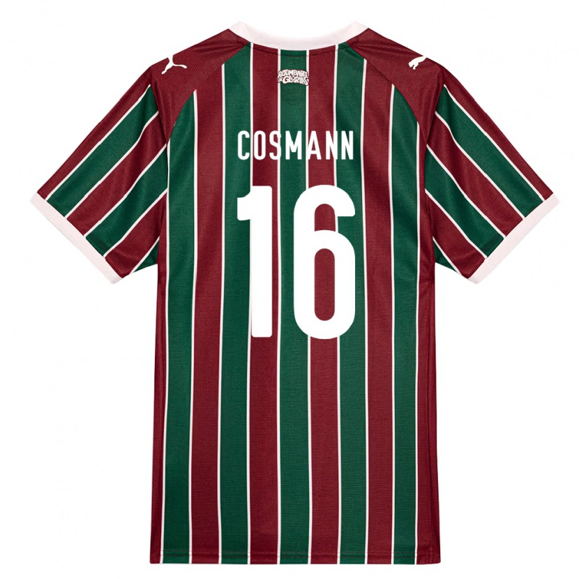 Danxen Bambino Maglia Yasmin Cosmann #16 Verde Borgogna Bianco Kit Gara Home 2026/27 Maglietta
