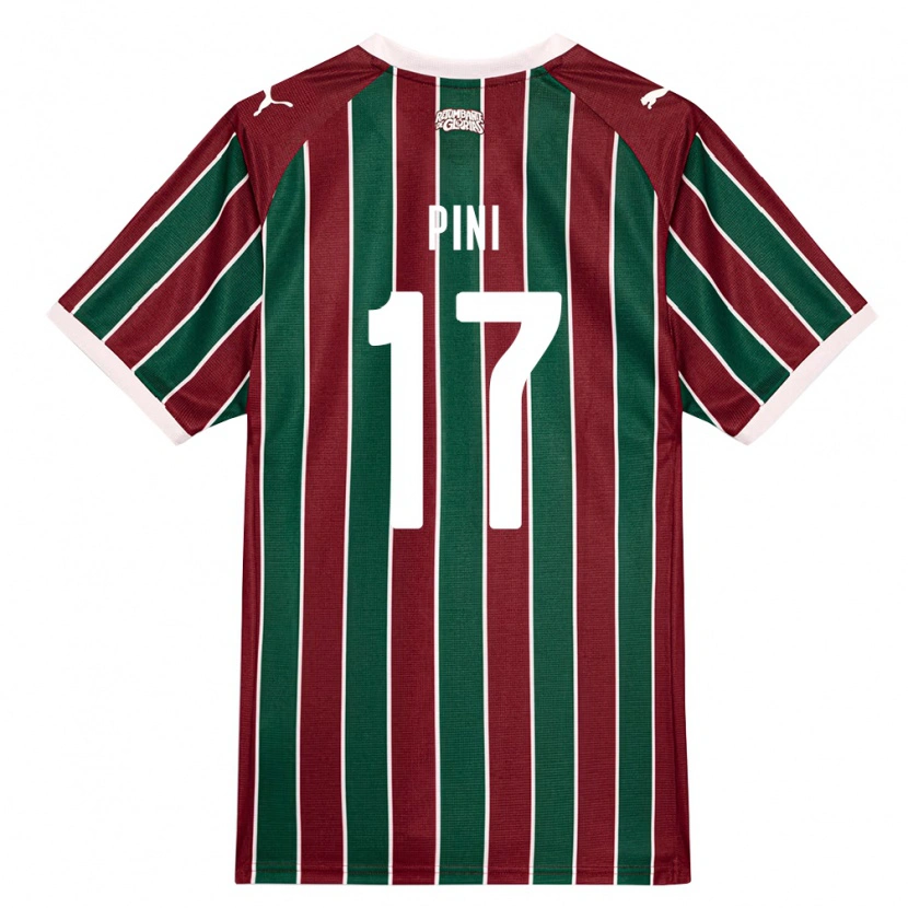 Danxen Bambino Maglia Camila Pini #17 Verde Borgogna Bianco Kit Gara Home 2026/27 Maglietta