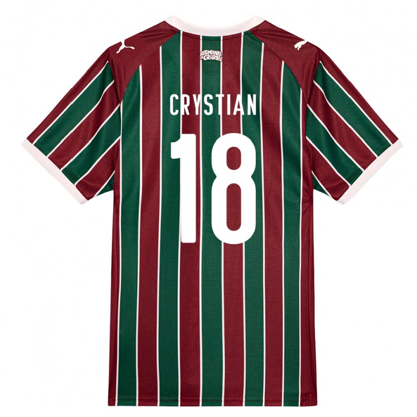 Danxen Bambino Maglia Crystian Gabriel Pereira Da Silva #18 Verde Borgogna Bianco Kit Gara Home 2026/27 Maglietta