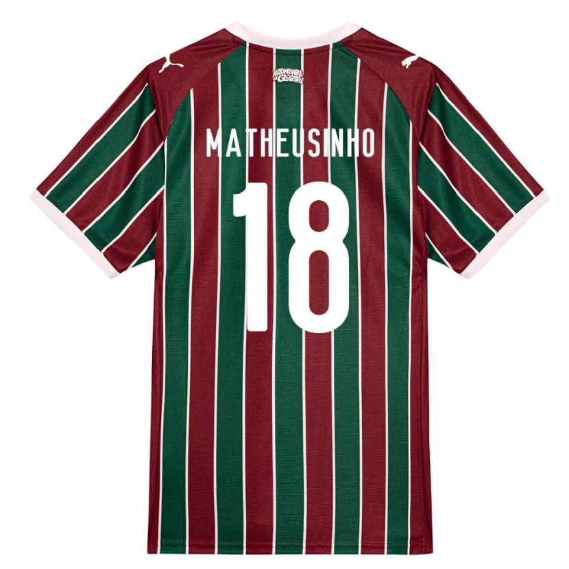 Danxen Bambino Maglia Matheus Ferreira Da Costa #18 Verde Borgogna Bianco Kit Gara Home 2026/27 Maglietta