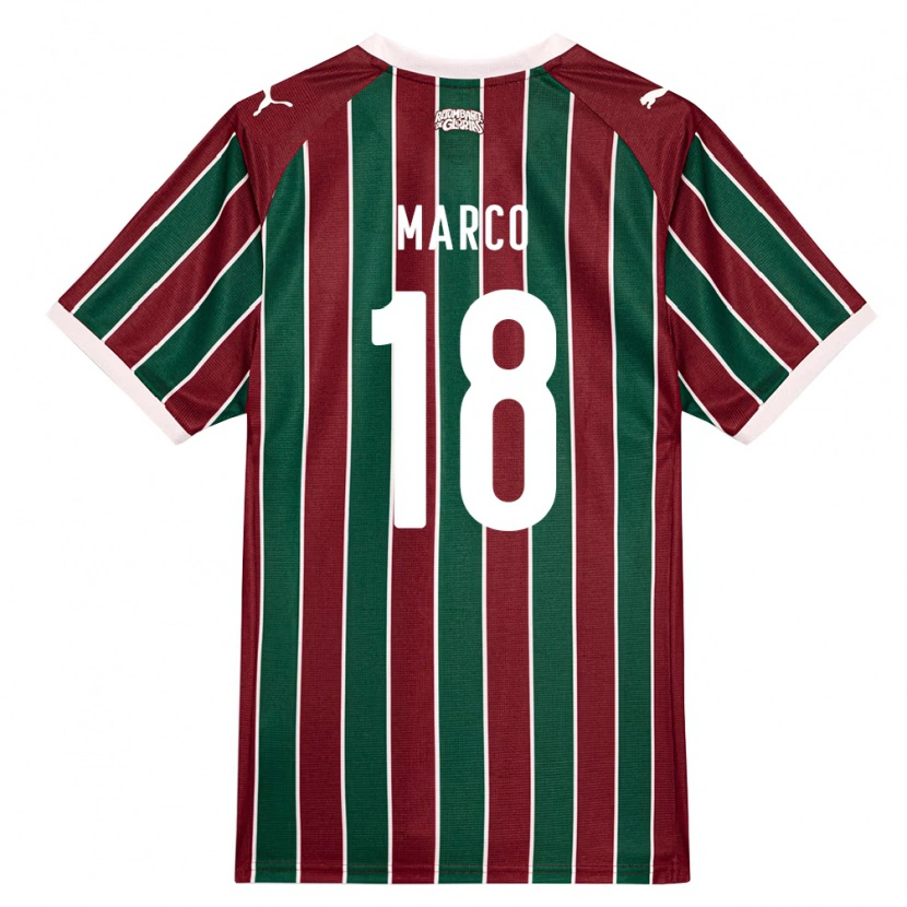 Danxen Bambino Maglia Marco Antonio De Sousa Medeiros #18 Verde Borgogna Bianco Kit Gara Home 2026/27 Maglietta