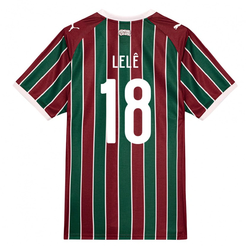 Danxen Bambino Maglia Lelê #18 Verde Borgogna Bianco Kit Gara Home 2026/27 Maglietta