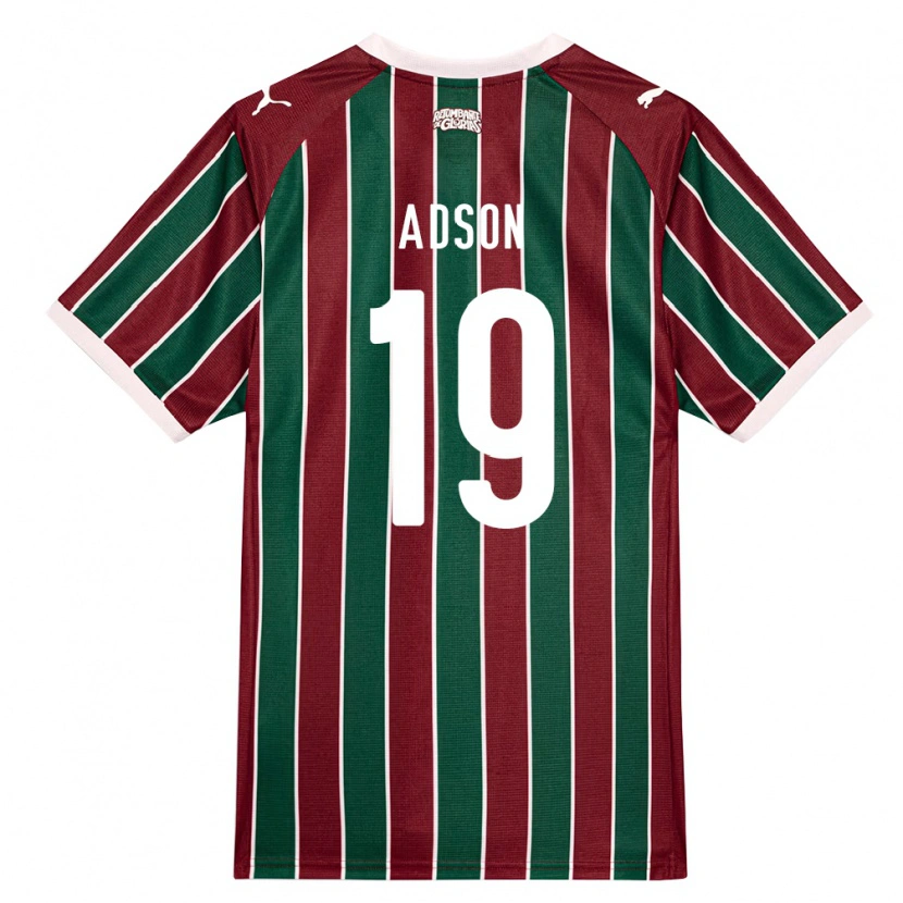 Danxen Bambino Maglia Adsonnaldo Ferreira Nascimento #19 Verde Borgogna Bianco Kit Gara Home 2026/27 Maglietta