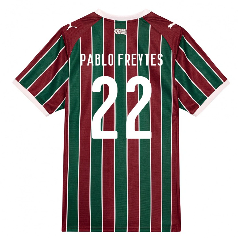 Danxen Bambino Maglia Juan Pablo Freytes #22 Verde Borgogna Bianco Kit Gara Home 2026/27 Maglietta