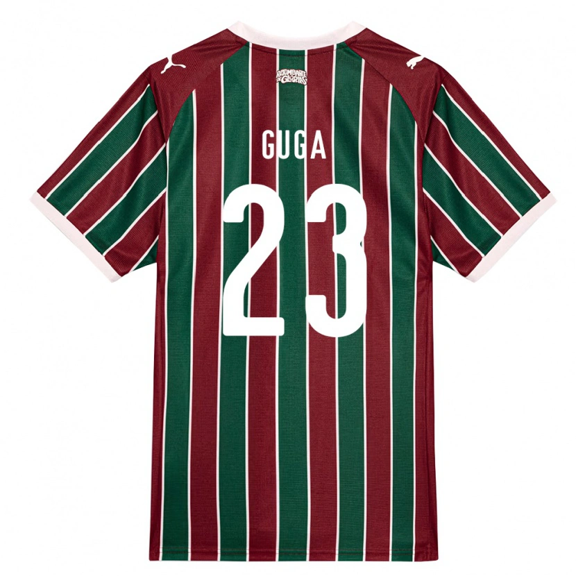 Danxen Bambino Maglia Guga #23 Verde Borgogna Bianco Kit Gara Home 2026/27 Maglietta