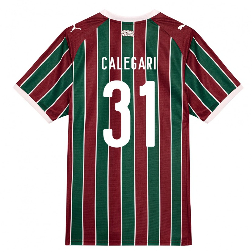Danxen Bambino Maglia Calegari #31 Verde Borgogna Bianco Kit Gara Home 2026/27 Maglietta