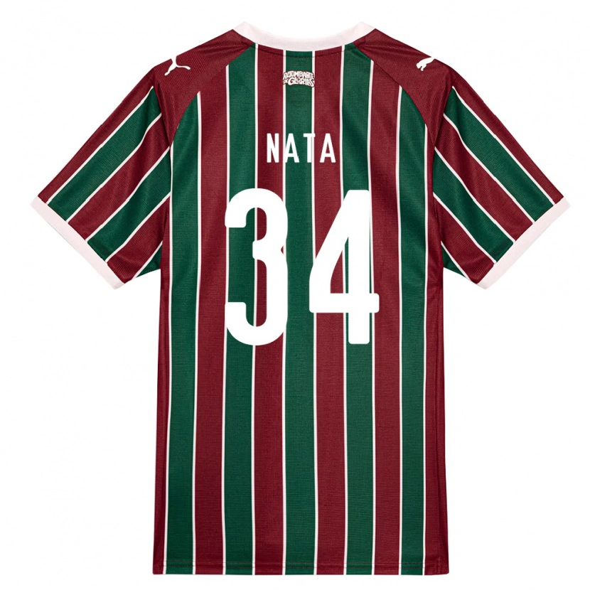 Danxen Bambino Maglia Wesley Natã #34 Verde Borgogna Bianco Kit Gara Home 2026/27 Maglietta