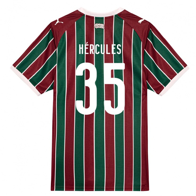 Danxen Bambino Maglia Hércules Pereira Do Nascimento #35 Verde Borgogna Bianco Kit Gara Home 2026/27 Maglietta