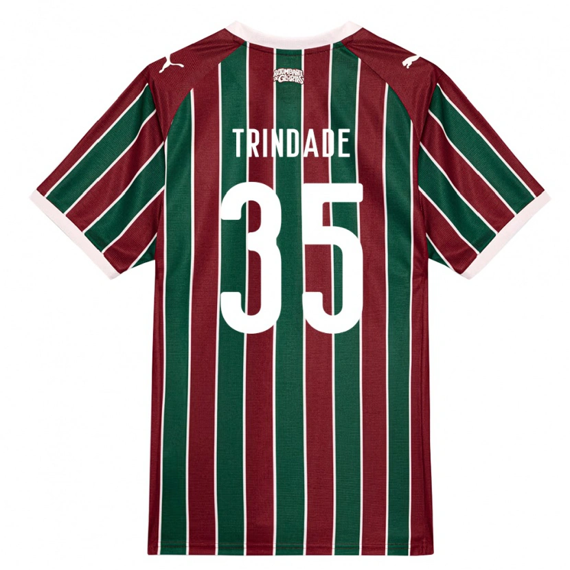Danxen Bambino Maglia Andre Trindade #35 Verde Borgogna Bianco Kit Gara Home 2026/27 Maglietta