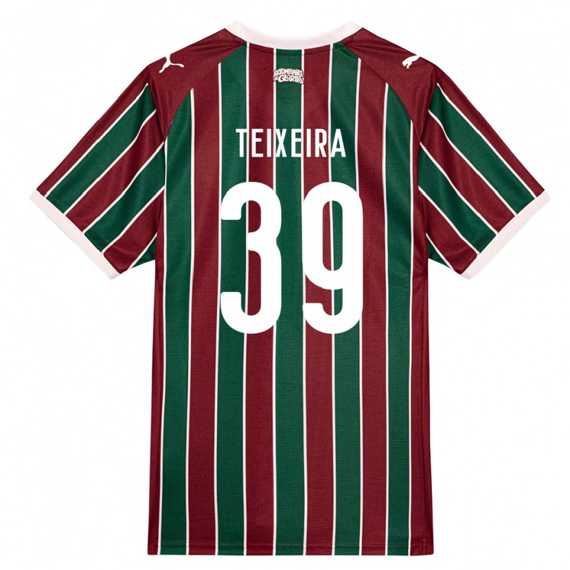 Danxen Bambino Maglia Gabriel Teixeira #39 Verde Borgogna Bianco Kit Gara Home 2026/27 Maglietta