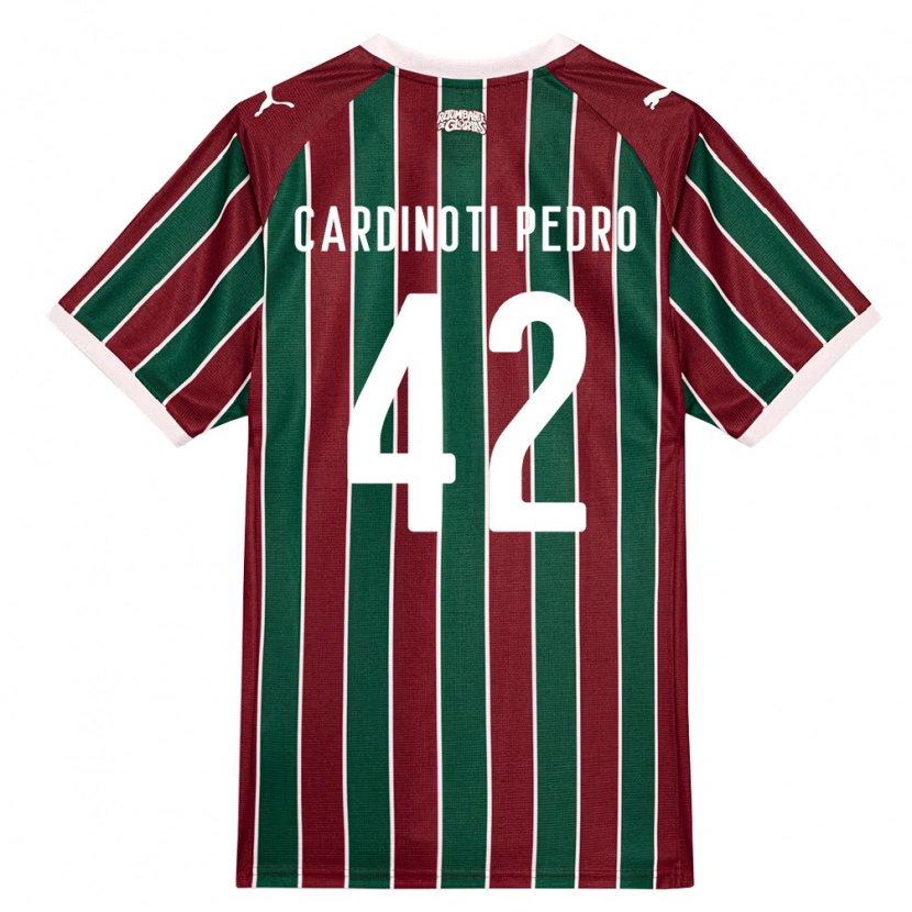 Danxen Bambino Maglia Jhonny Cardinoti Pedro #42 Verde Borgogna Bianco Kit Gara Home 2026/27 Maglietta