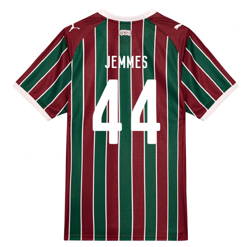 Danxen Bambino Maglia Jemmes Bruno Ribeiro Da Silva #44 Verde Borgogna Bianco Kit Gara Home 2026/27 Maglietta