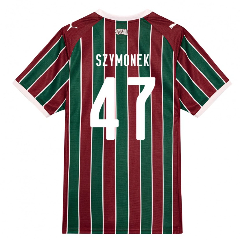 Danxen Bambino Maglia Fábio Szymonek #47 Verde Borgogna Bianco Kit Gara Home 2026/27 Maglietta
