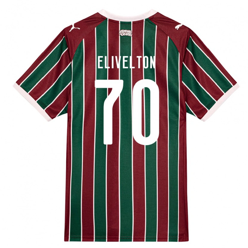 Danxen Bambino Maglia Elivelton Guedes Alves Da Silva #70 Verde Borgogna Bianco Kit Gara Home 2026/27 Maglietta