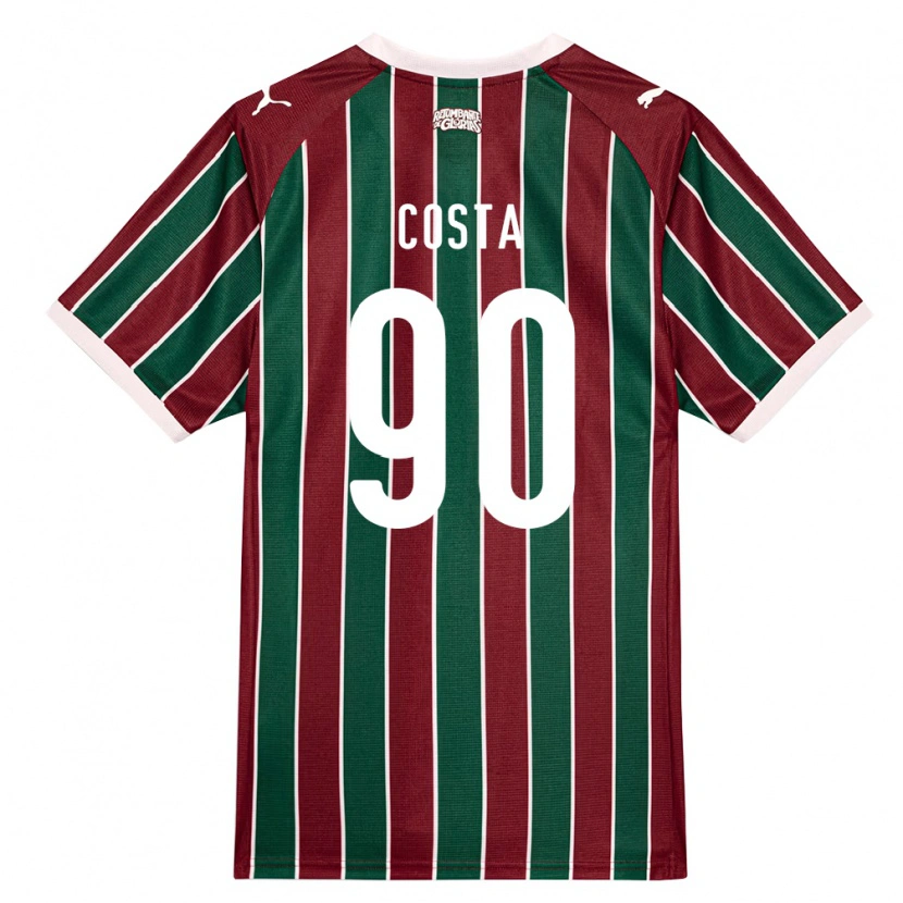 Danxen Bambino Maglia Douglas Costa #90 Verde Borgogna Bianco Kit Gara Home 2026/27 Maglietta