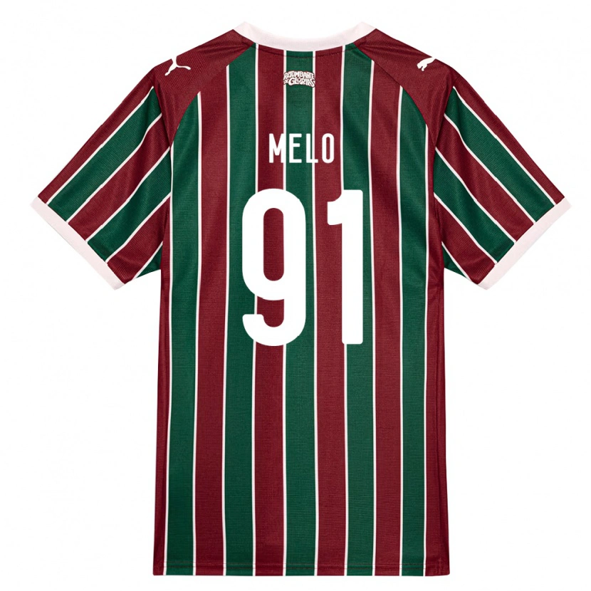 Danxen Bambino Maglia Davi Melo #91 Verde Borgogna Bianco Kit Gara Home 2026/27 Maglietta