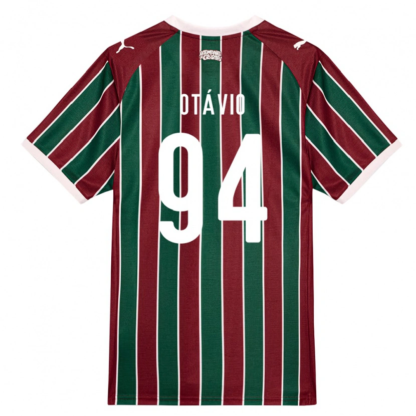Danxen Bambino Maglia Otávio Henrique Passos Santos #94 Verde Borgogna Bianco Kit Gara Home 2026/27 Maglietta