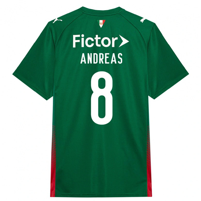 Danxen Bambino Maglia Andreas Pereira #8 Verde Rosso Bianco Kit Gara Home 2026/27 Maglietta