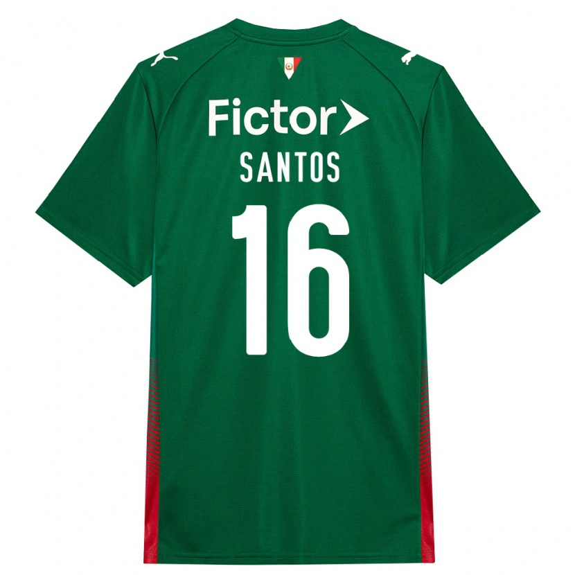 Danxen Bambino Maglia Gaby Santos #16 Verde Rosso Bianco Kit Gara Home 2026/27 Maglietta