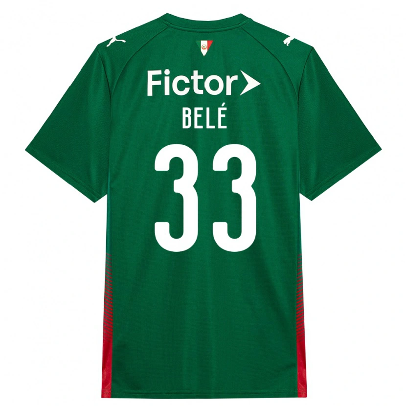 Danxen Bambino Maglia Erick Belé #33 Verde Rosso Bianco Kit Gara Home 2026/27 Maglietta
