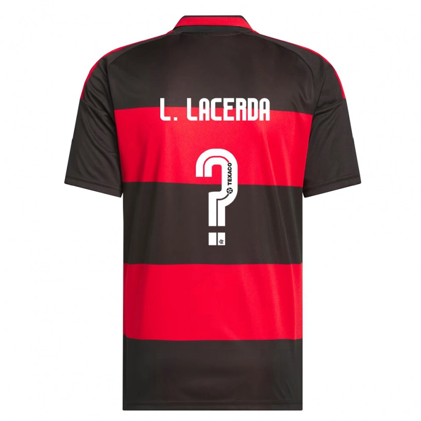 Danxen Bambino Maglia Iago Lacerda #0 Rosso Nero Bianco Kit Gara Home 2026/27 Maglietta