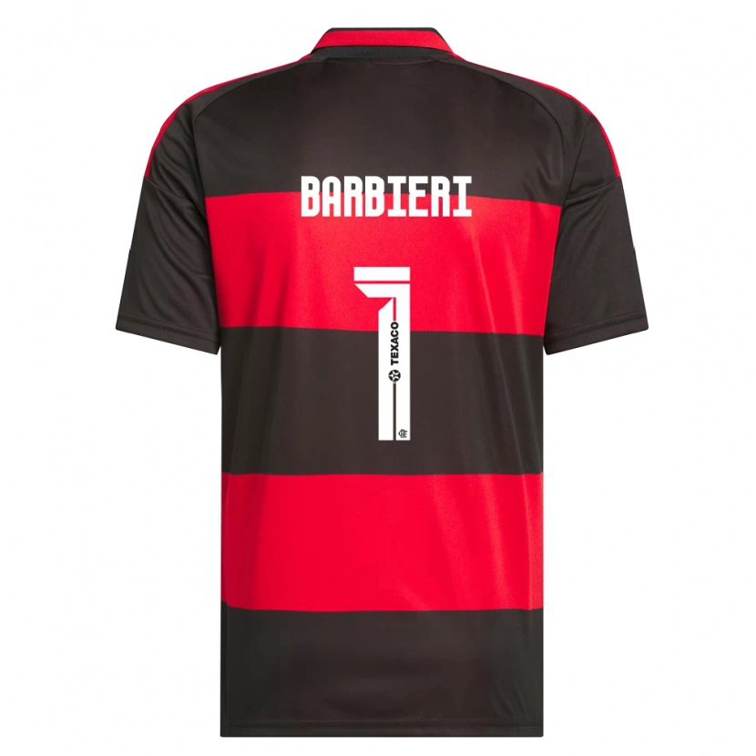 Danxen Bambino Maglia Gabi Barbieri #1 Rosso Nero Bianco Kit Gara Home 2026/27 Maglietta
