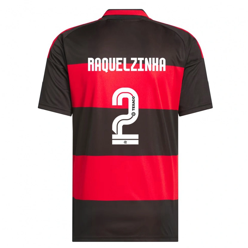 Danxen Bambino Maglia Raquelzinha #2 Rosso Nero Bianco Kit Gara Home 2026/27 Maglietta