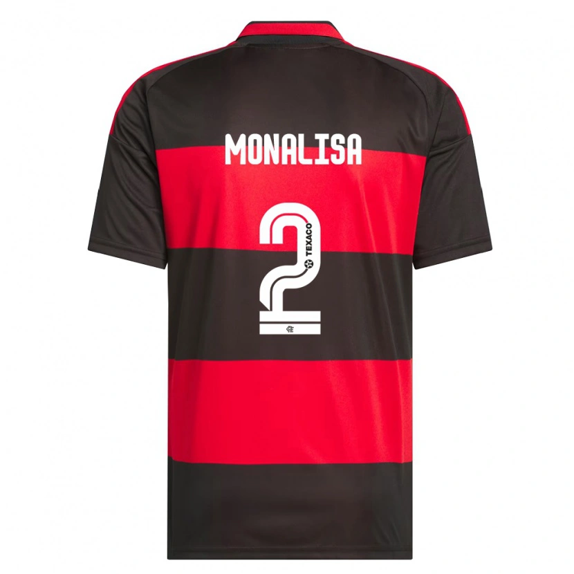 Danxen Bambino Maglia Monalisa #2 Rosso Nero Bianco Kit Gara Home 2026/27 Maglietta