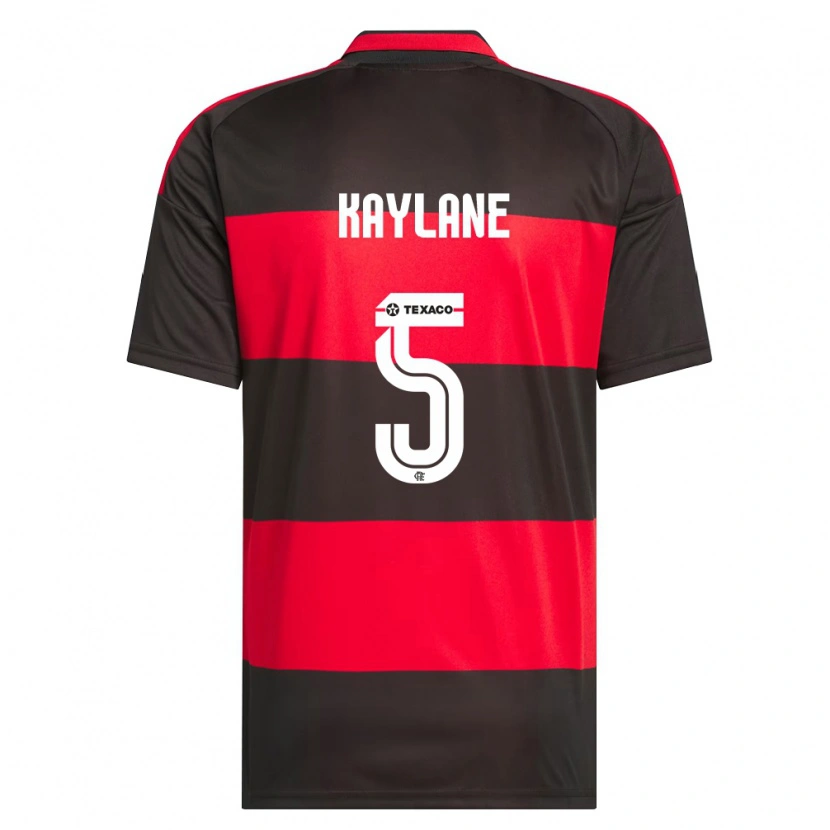 Danxen Bambino Maglia Kaylane #5 Rosso Nero Bianco Kit Gara Home 2026/27 Maglietta