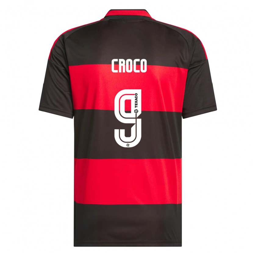 Danxen Bambino Maglia Gabi Croco #9 Rosso Nero Bianco Kit Gara Home 2026/27 Maglietta
