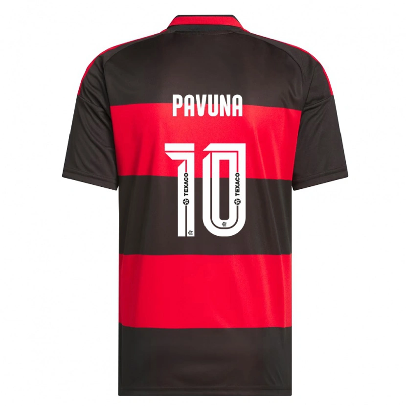 Danxen Bambino Maglia Kauã Pavuna #10 Rosso Nero Bianco Kit Gara Home 2026/27 Maglietta