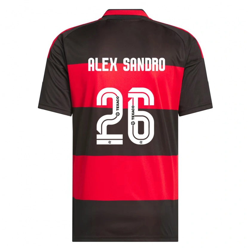 Danxen Bambino Maglia Alex Sandro #26 Rosso Nero Bianco Kit Gara Home 2026/27 Maglietta