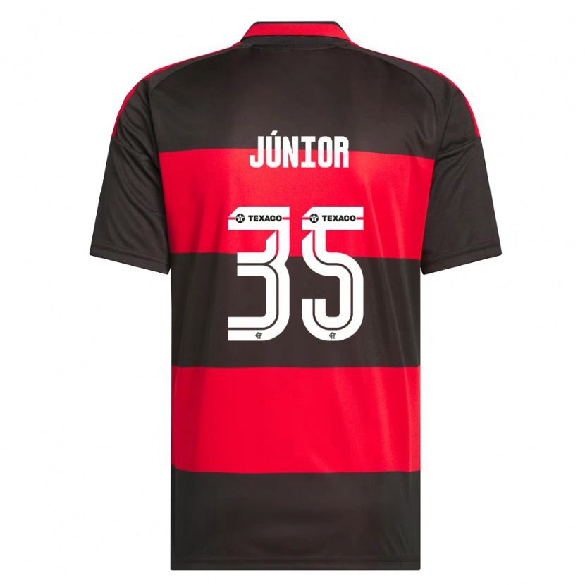 Danxen Bambino Maglia Kaylaine Júnior #35 Rosso Nero Bianco Kit Gara Home 2026/27 Maglietta