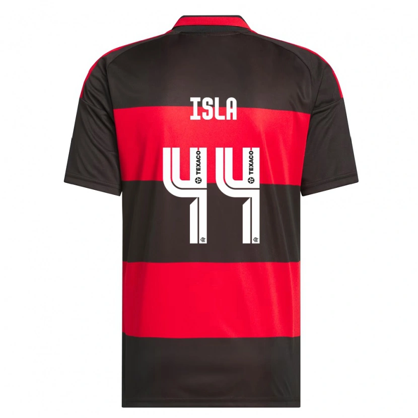 Danxen Bambino Maglia Mauricio Isla #44 Rosso Nero Bianco Kit Gara Home 2026/27 Maglietta