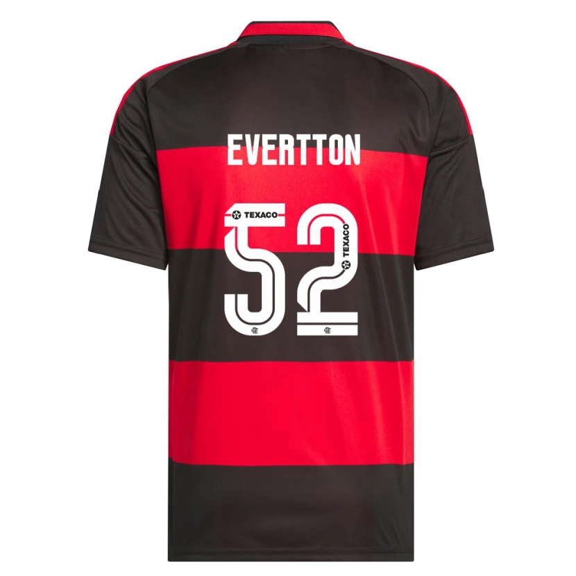 Danxen Bambino Maglia Evertton Araújo #52 Rosso Nero Bianco Kit Gara Home 2026/27 Maglietta