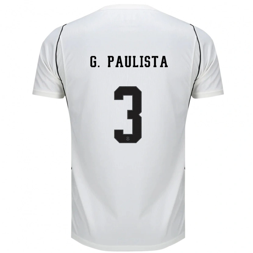 Danxen Bambino Maglia Gabriel Paulista #3 Bianco Nero Rosso Kit Gara Home 2026/27 Maglietta
