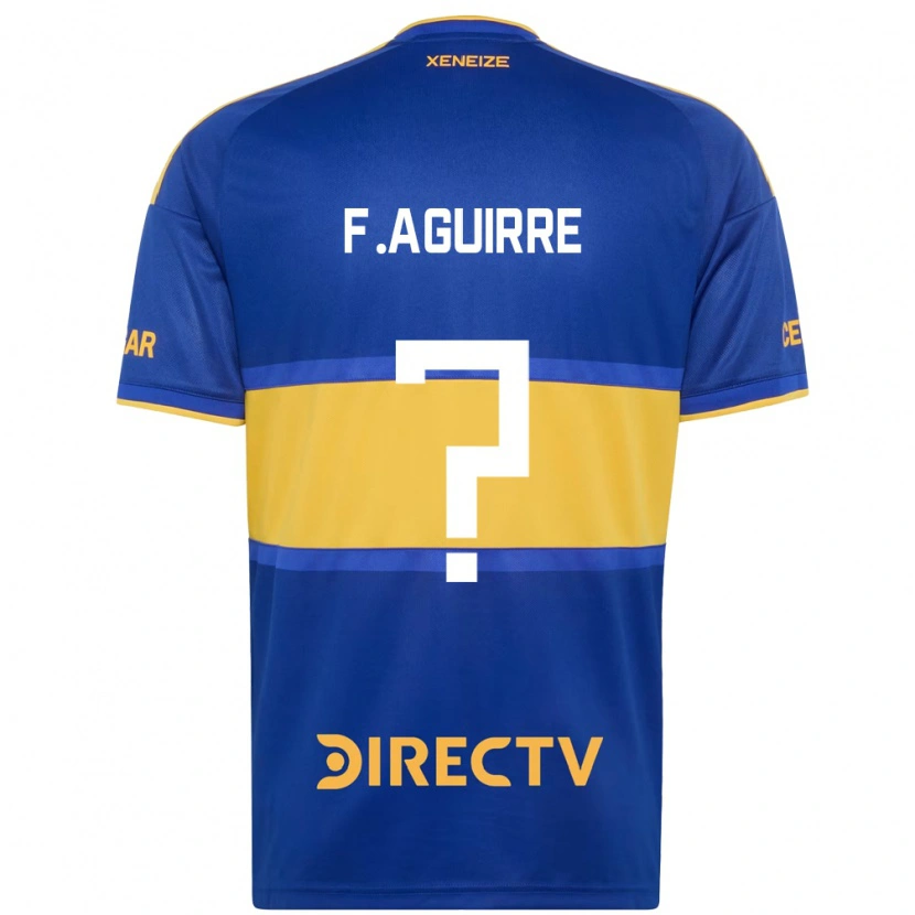 Danxen Bambino Maglia Federico Aguirre #0 Blu Reale Giallo Kit Gara Home 2026/27 Maglietta