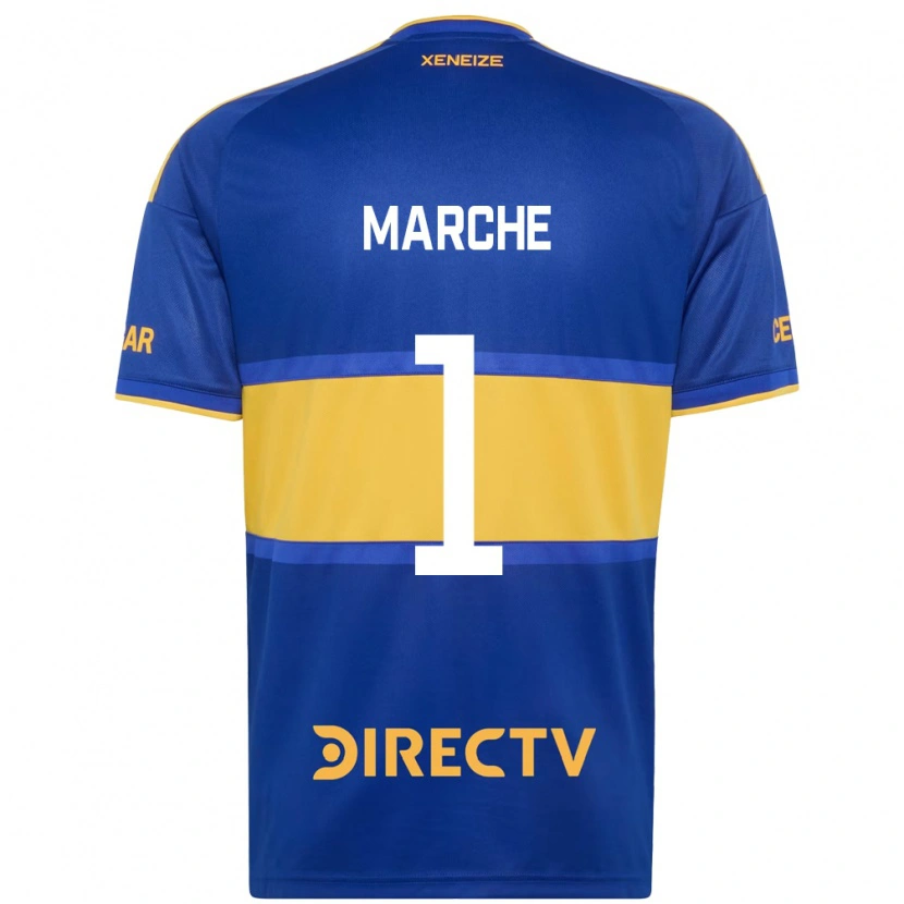 Danxen Bambino Maglia Agustín Marchesín #1 Blu Reale Giallo Kit Gara Home 2026/27 Maglietta