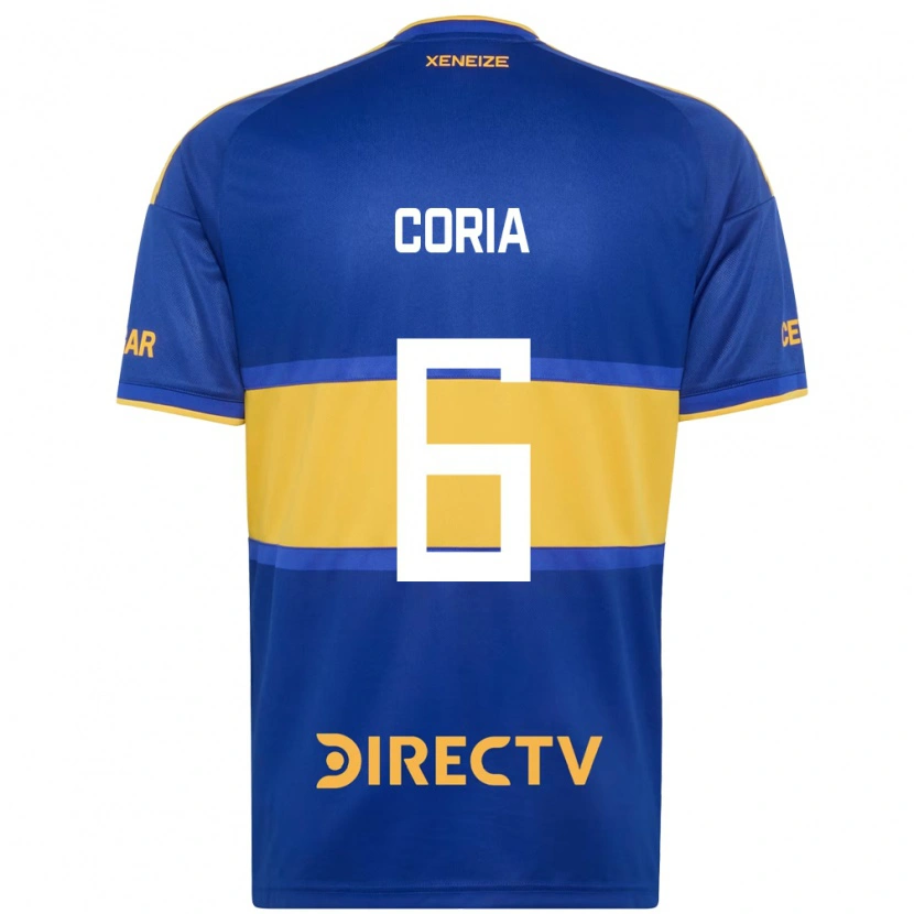 Danxen Bambino Maglia Julio Coria #6 Blu Reale Giallo Kit Gara Home 2026/27 Maglietta